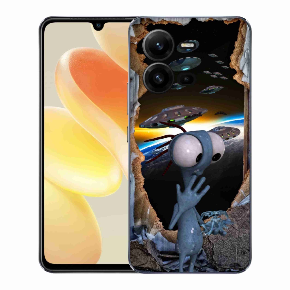 Gelový kryt mmCase na Vivo X80 Lite - mimozemšťan