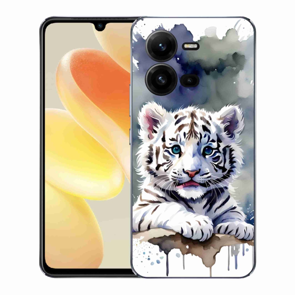 Gelový kryt mmCase na Vivo X80 Lite - mládě bílého tygra