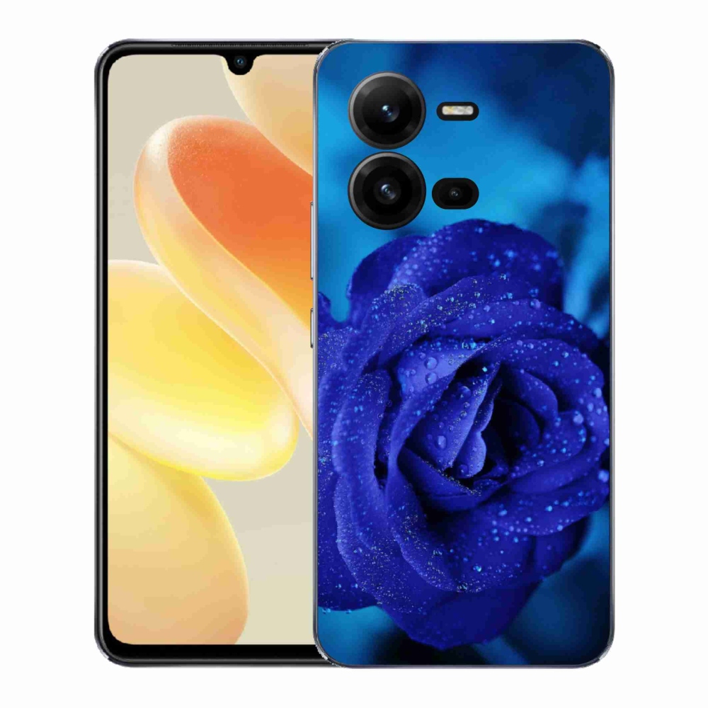 Gelový kryt mmCase na Vivo X80 Lite - modrá růže