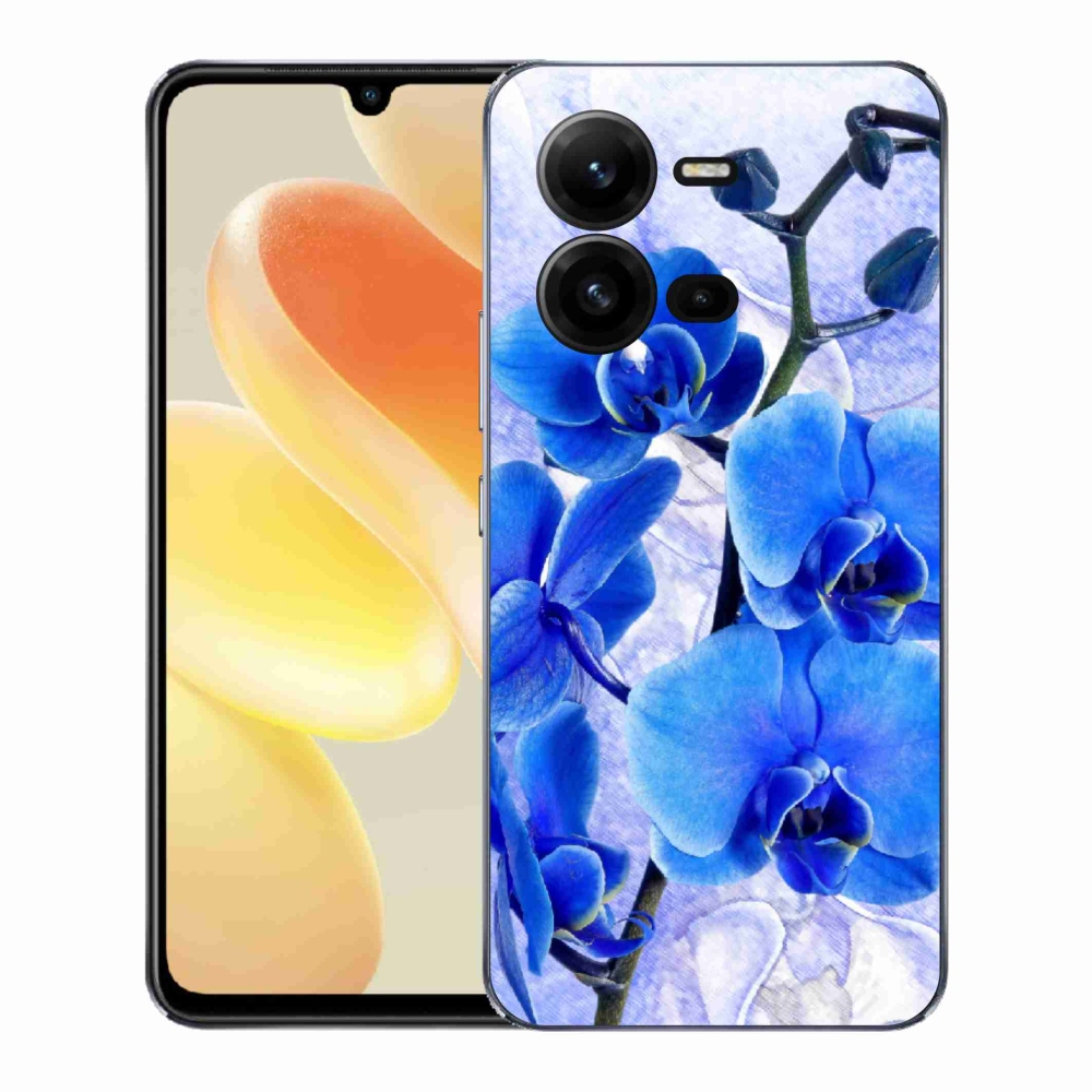 Gelový kryt mmCase na Vivo X80 Lite - modré květy