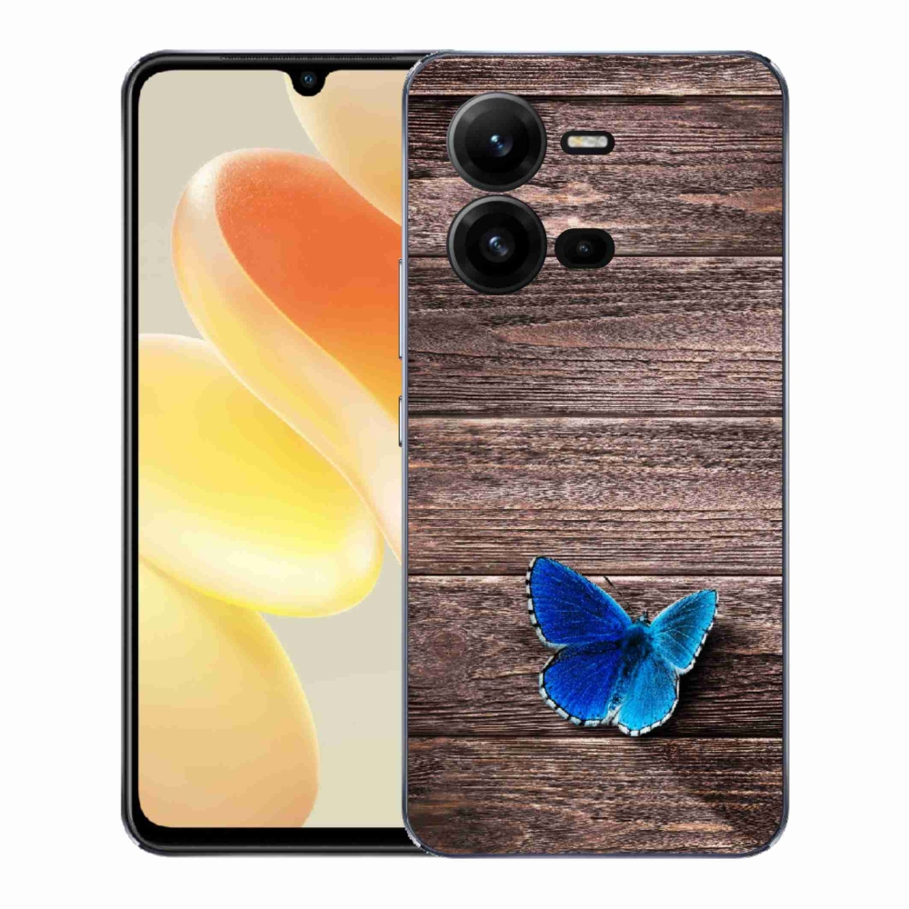 Gelový kryt mmCase na Vivo X80 Lite - modrý motýl 1