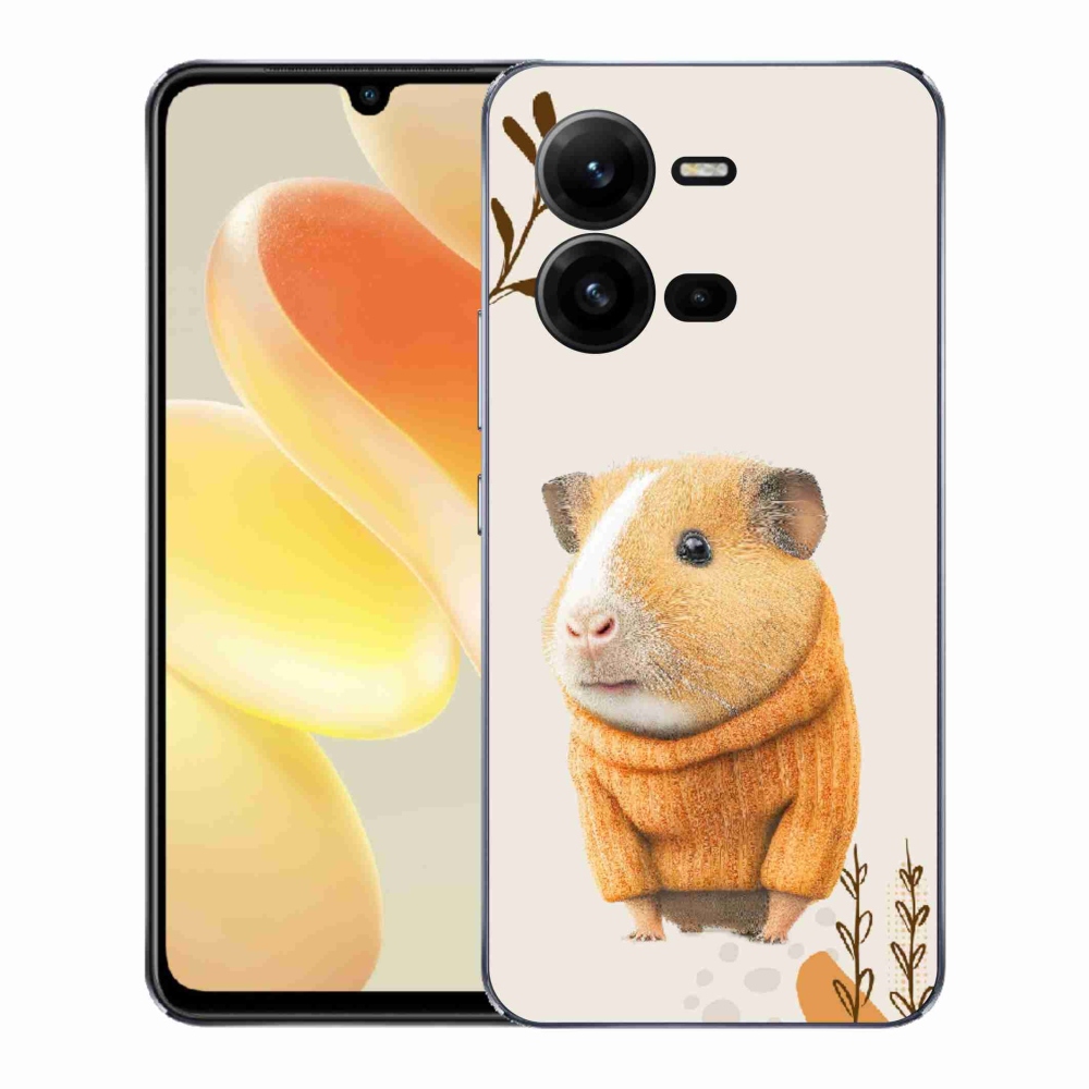 Gelový kryt mmCase na Vivo X80 Lite - morče ve svetru