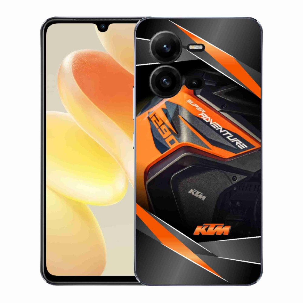 Gelový kryt mmCase na Vivo X80 Lite - motorka ktm
