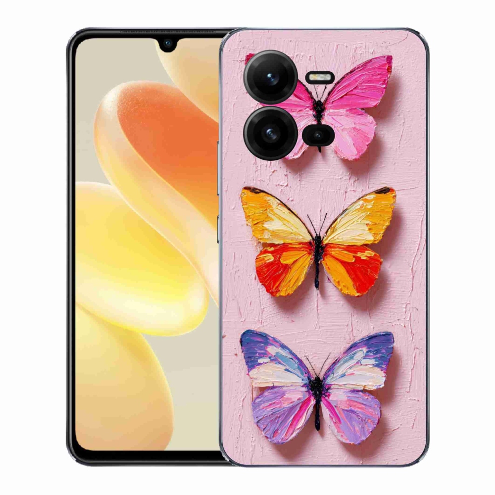 Gelový kryt mmCase na Vivo X80 Lite - motýlí trojice