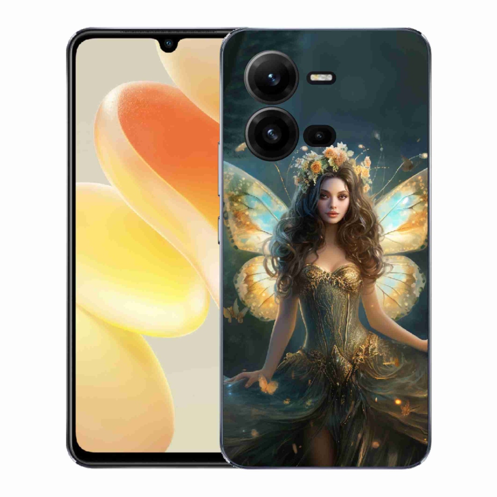 Gelový kryt mmCase na Vivo X80 Lite - motýlí žena