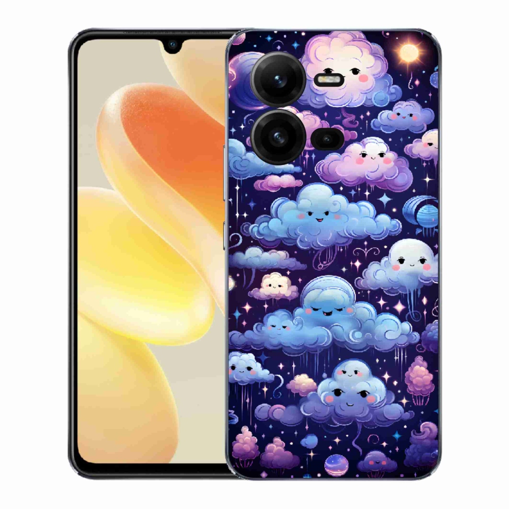 Gelový kryt mmCase na Vivo X80 Lite - mráčky