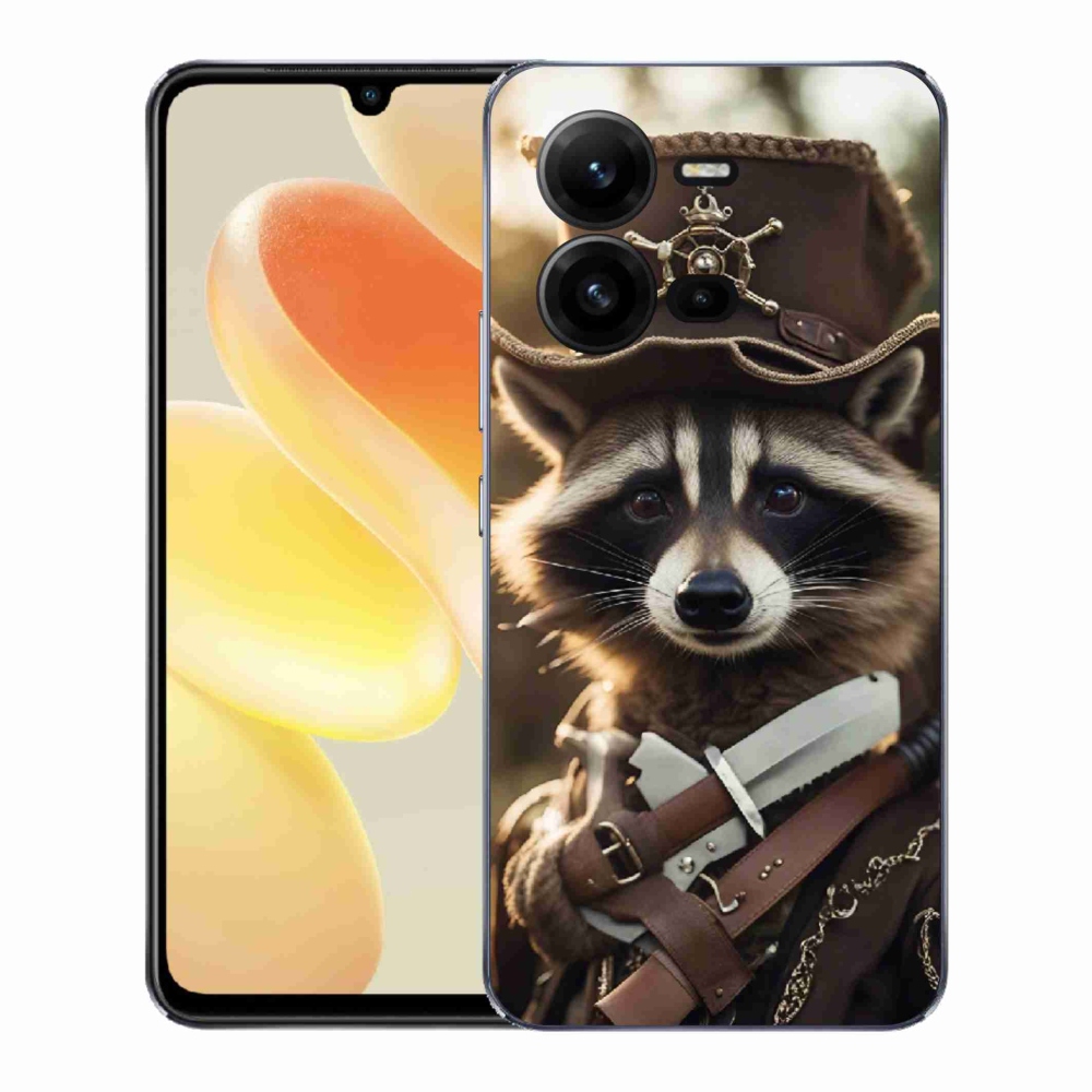 Gelový kryt mmCase na Vivo X80 Lite - mýval v uniformě