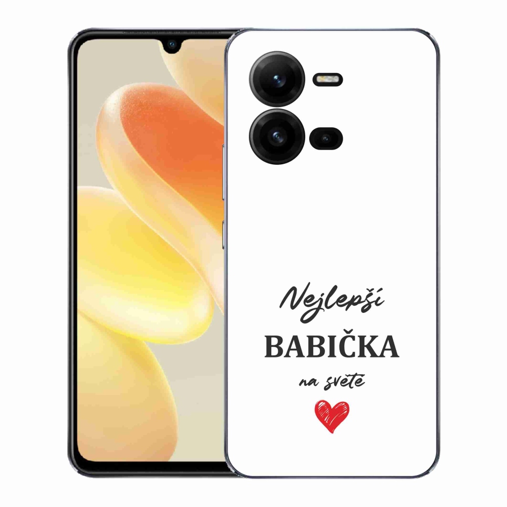 Gelový kryt mmCase na Vivo X80 Lite - nejlepší babička 1 bílé pozadí