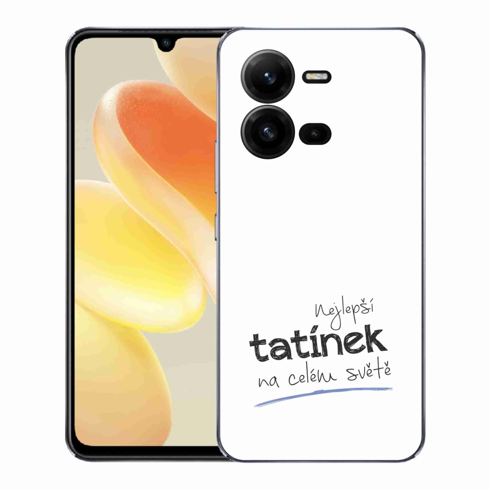 Gelový kryt mmCase na Vivo X80 Lite - nejlepší tatínek 4 bílé pozadí