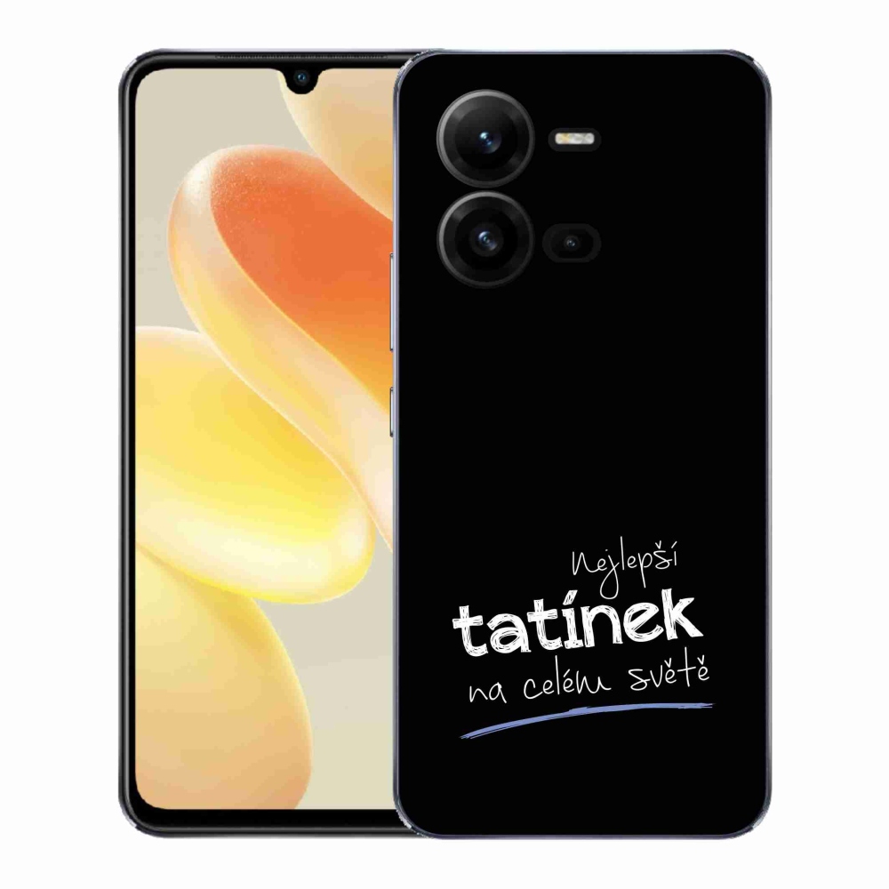 Gelový kryt mmCase na Vivo X80 Lite - nejlepší tatínek 4 černé pozadí