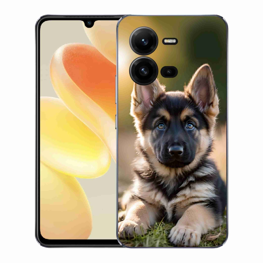 Gelový kryt mmCase na Vivo X80 Lite - německý ovčák v přírodě