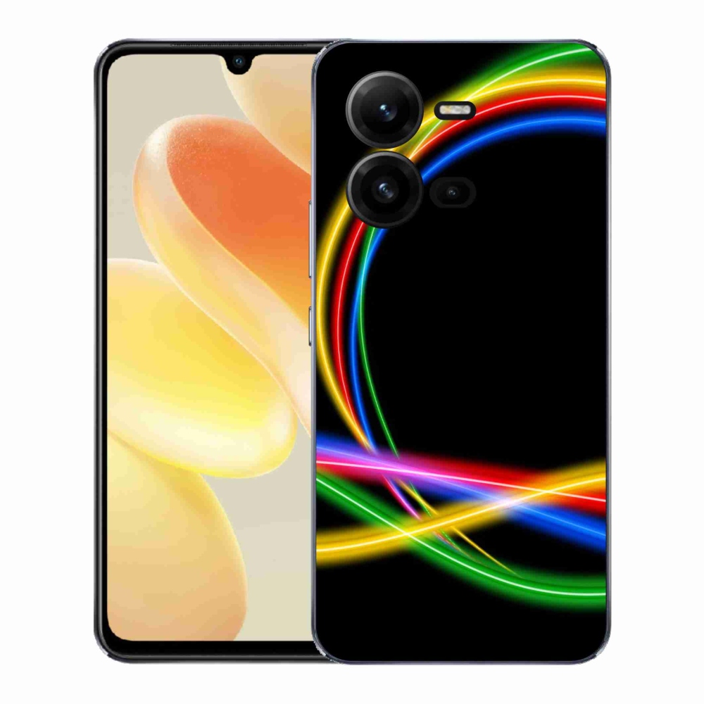 Gelový kryt mmCase na Vivo X80 Lite - neonové kruhy