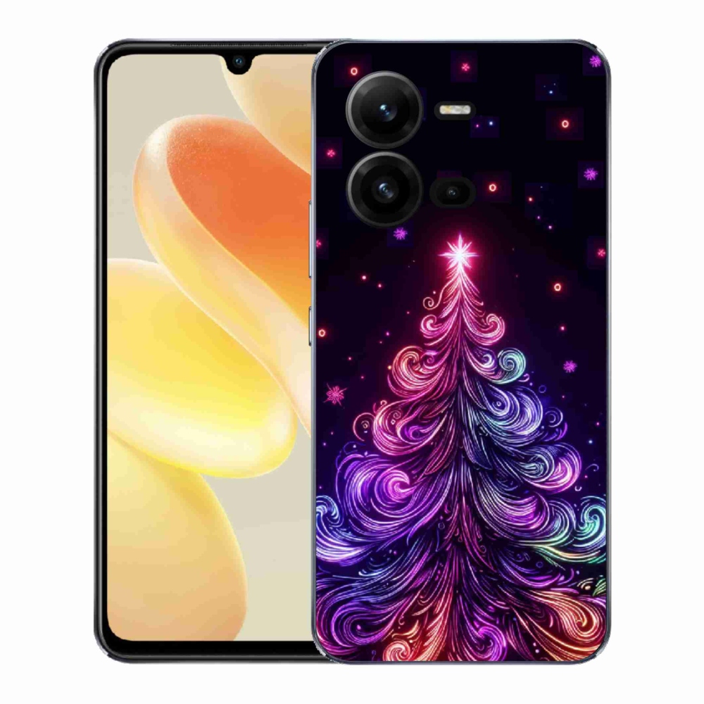 Gelový kryt mmCase na Vivo X80 Lite - neonový vánoční stromek 1