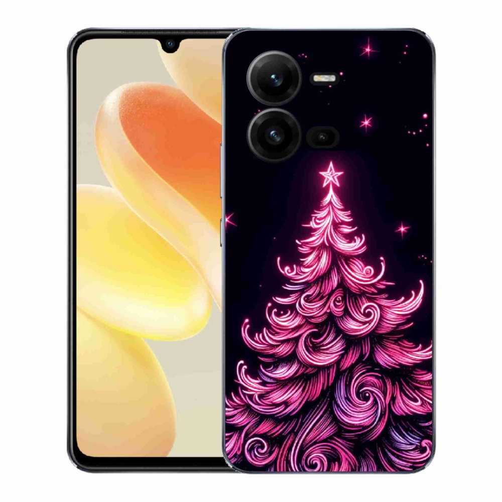 Gelový kryt mmCase na Vivo X80 Lite - neonový vánoční stromek 2