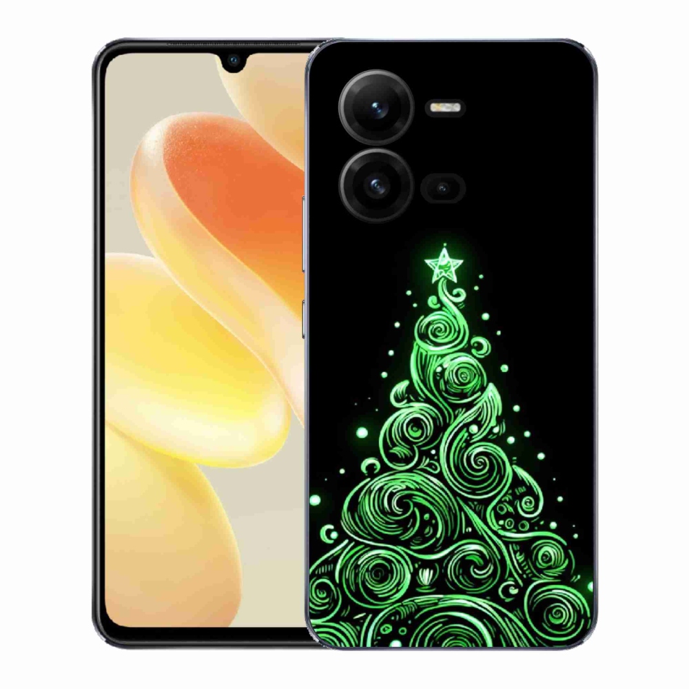 Gelový kryt mmCase na Vivo X80 Lite - neonový vánoční stromek 3