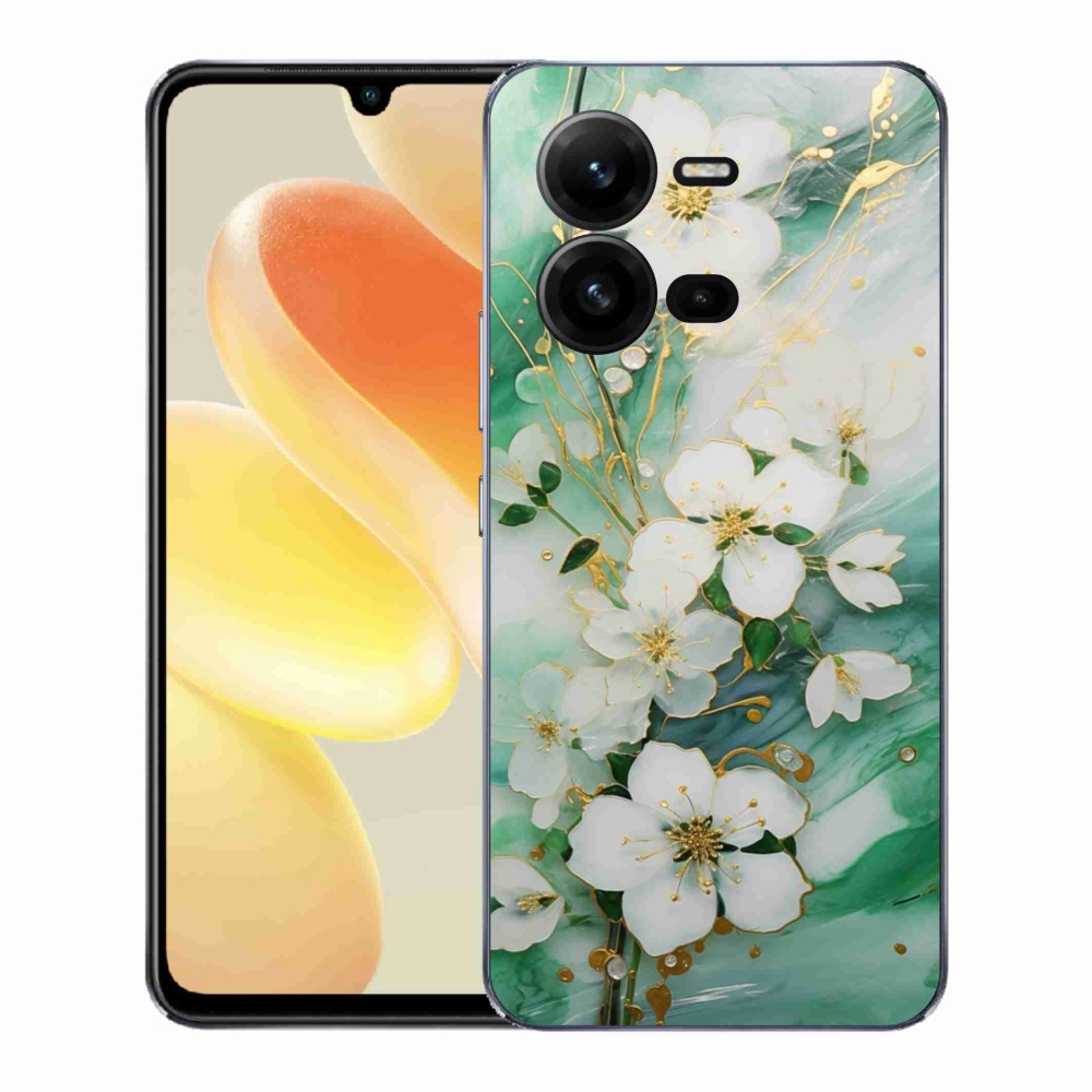 Gelový kryt mmCase na Vivo X80 Lite - něžné květy
