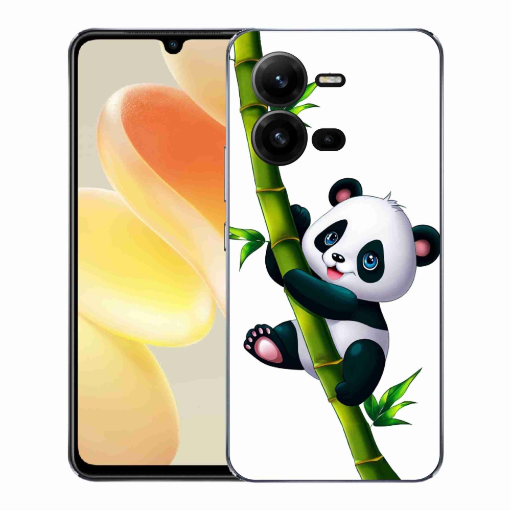 Gelový kryt mmCase na Vivo X80 Lite - panda na bambusu