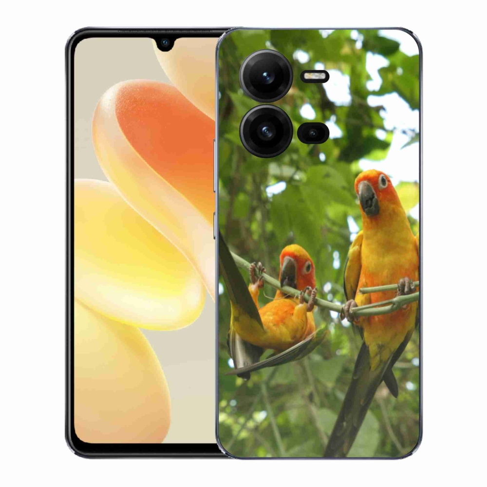Gelový kryt mmCase na Vivo X80 Lite - papoušci aratingy