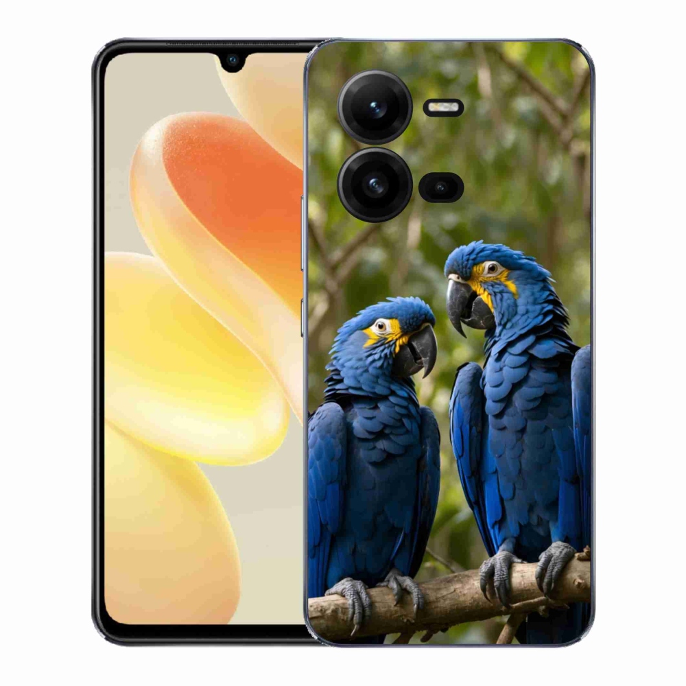 Gelový kryt mmCase na Vivo X80 Lite - papouščí duo