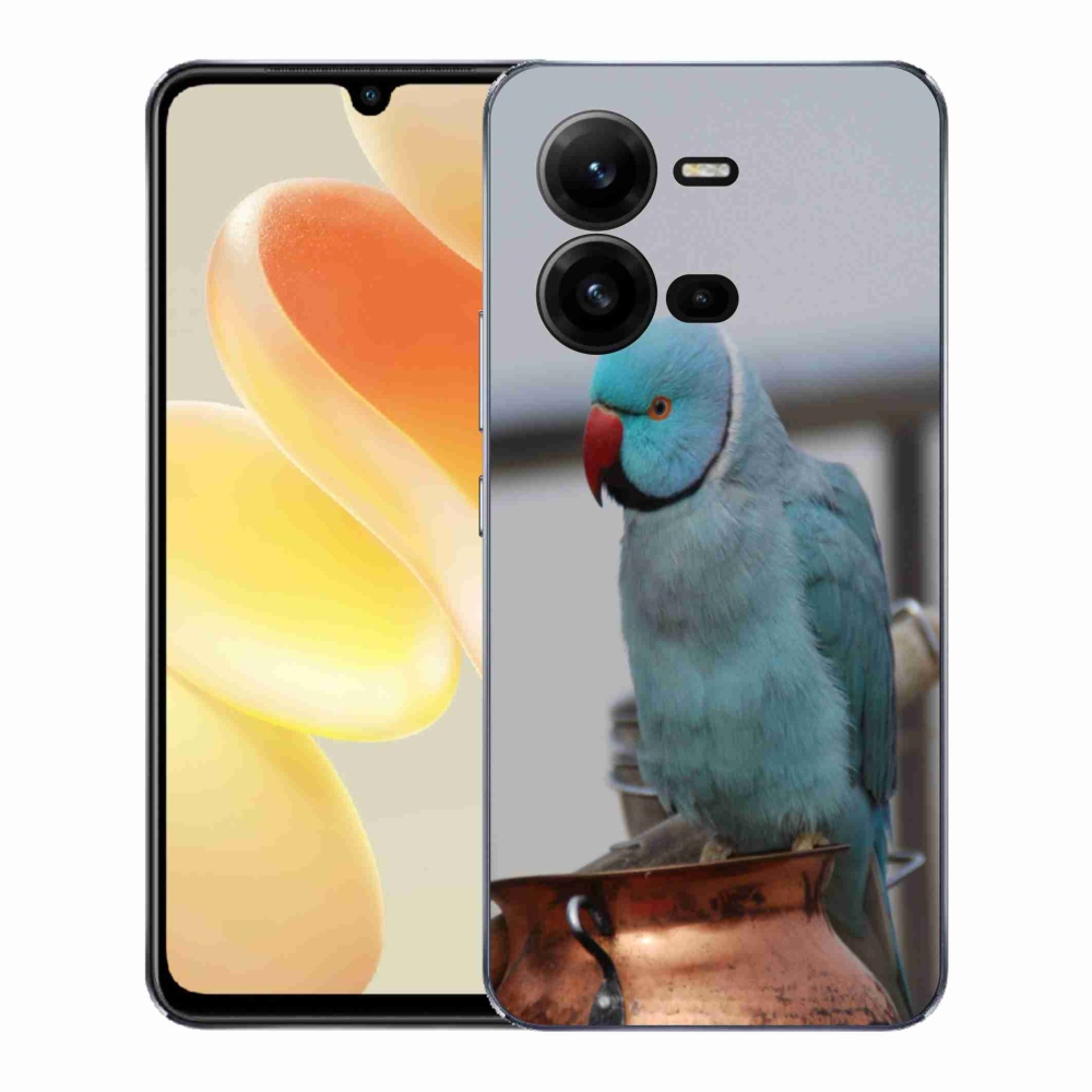 Gelový kryt mmCase na Vivo X80 Lite - papoušek alexandr modrý