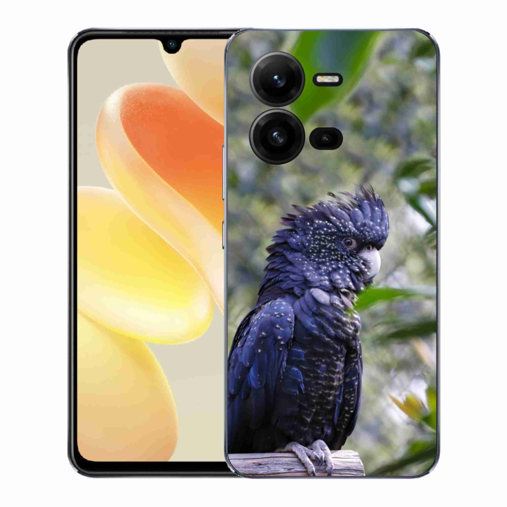 Gelový kryt mmCase na Vivo X80 Lite - papoušek kakadu černý