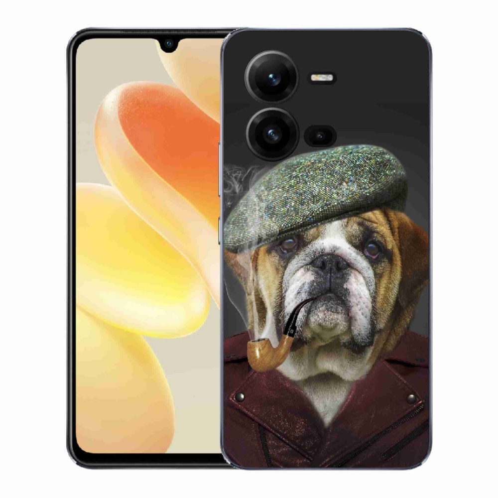 Gelový kryt mmCase na Vivo X80 Lite - pes s fajfkou