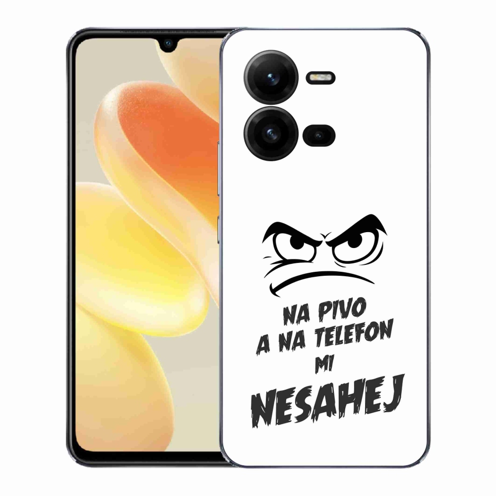 Gelový kryt mmCase na Vivo X80 Lite - pivní motiv 2 bílé pozadí