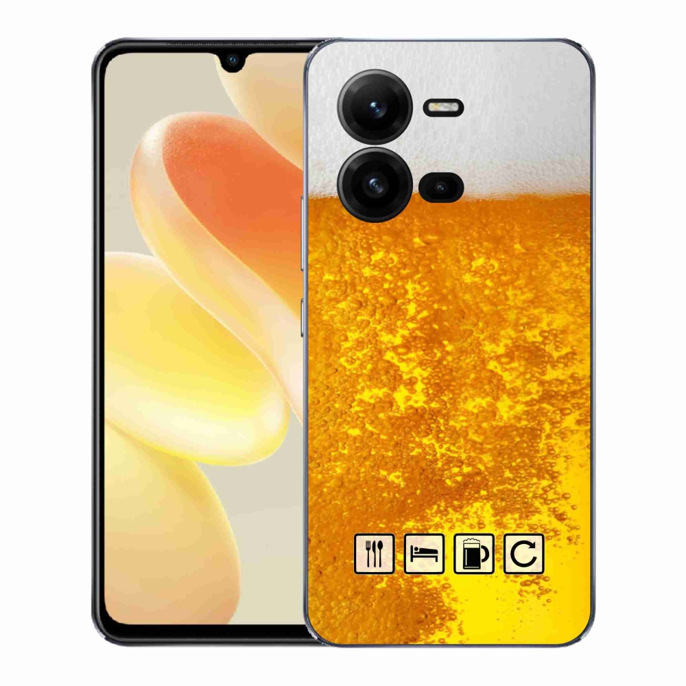Gelový kryt mmCase na Vivo X80 Lite - pivní motiv 3