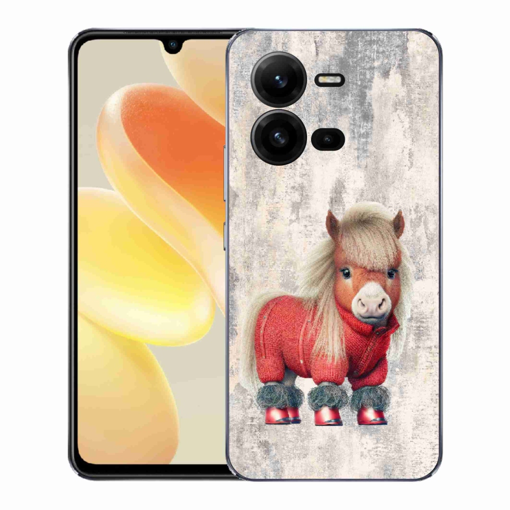 Gelový kryt mmCase na Vivo X80 Lite - poník ve svetru