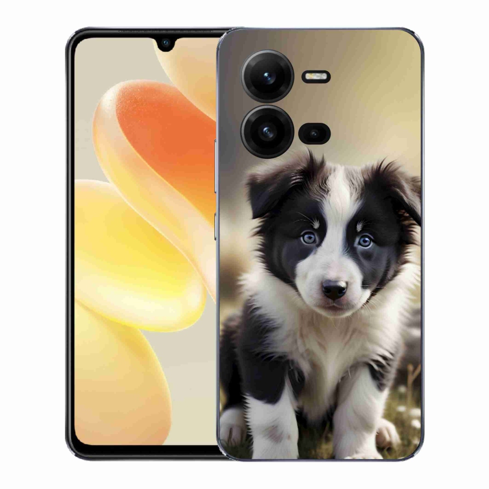 Gelový kryt mmCase na Vivo X80 Lite - roztomilá border kolie
