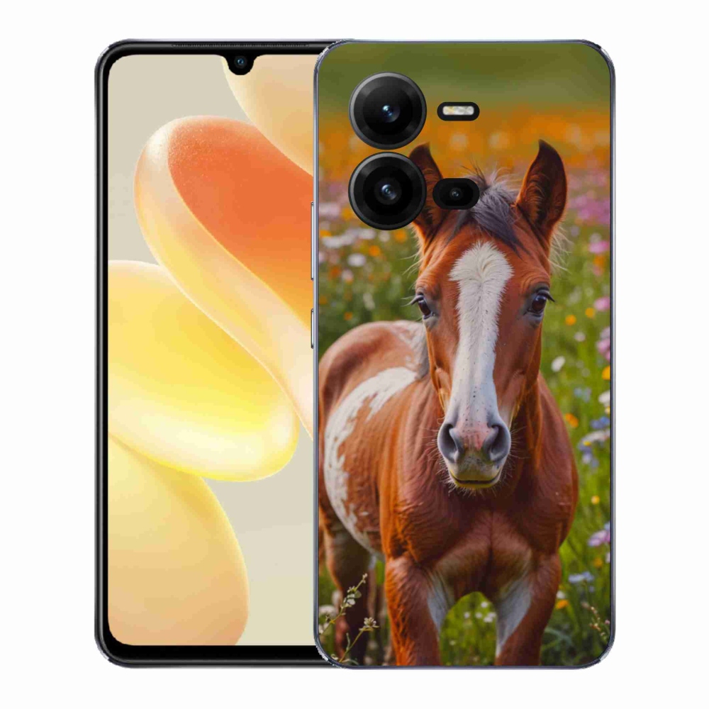 Gelový kryt mmCase na Vivo X80 Lite - roztomilé hříbě