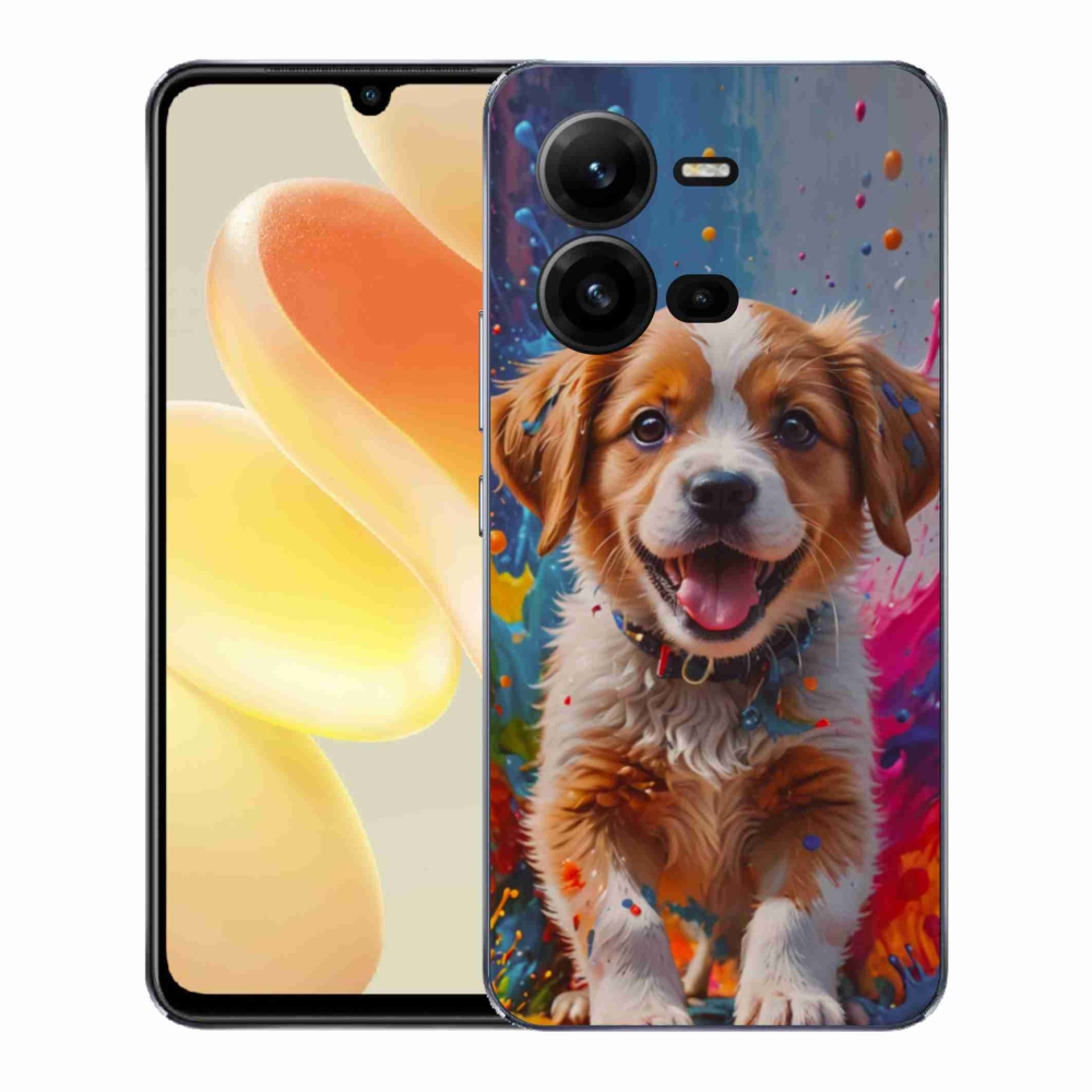 Gelový kryt mmCase na Vivo X80 Lite - roztomilé štěně 3