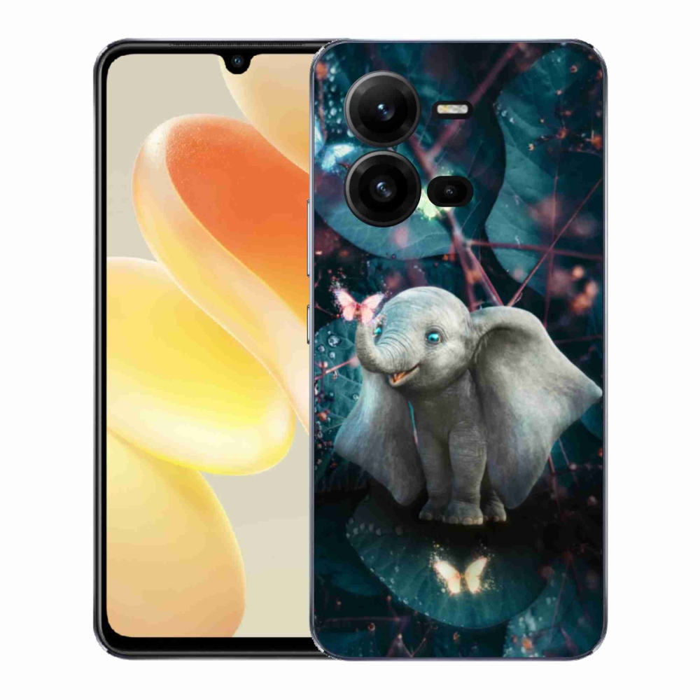 Gelový kryt mmCase na Vivo X80 Lite - roztomilý slon
