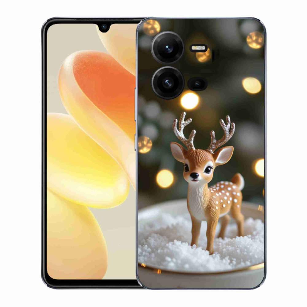 Gelový kryt mmCase na Vivo X80 Lite - roztomilý vánoční jelen