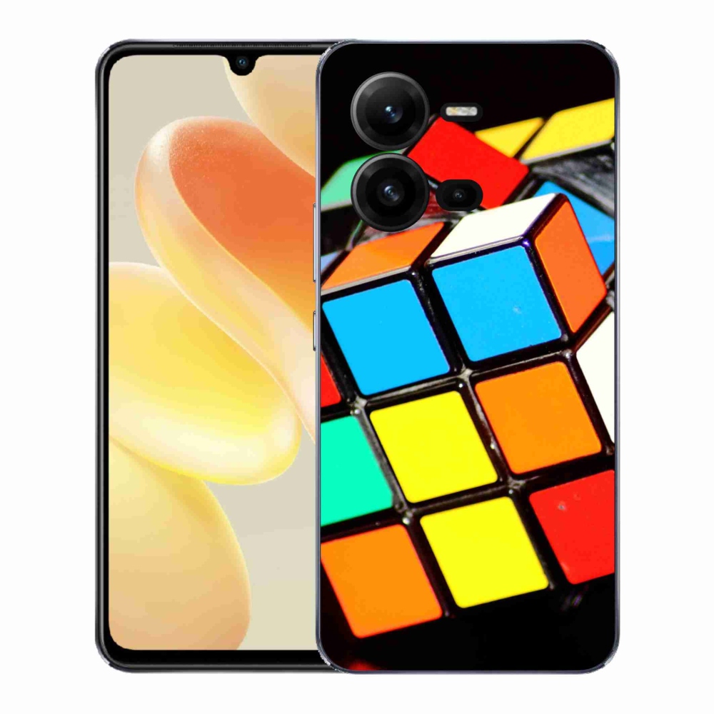 Gelový kryt mmCase na Vivo X80 Lite - rubikova kostka