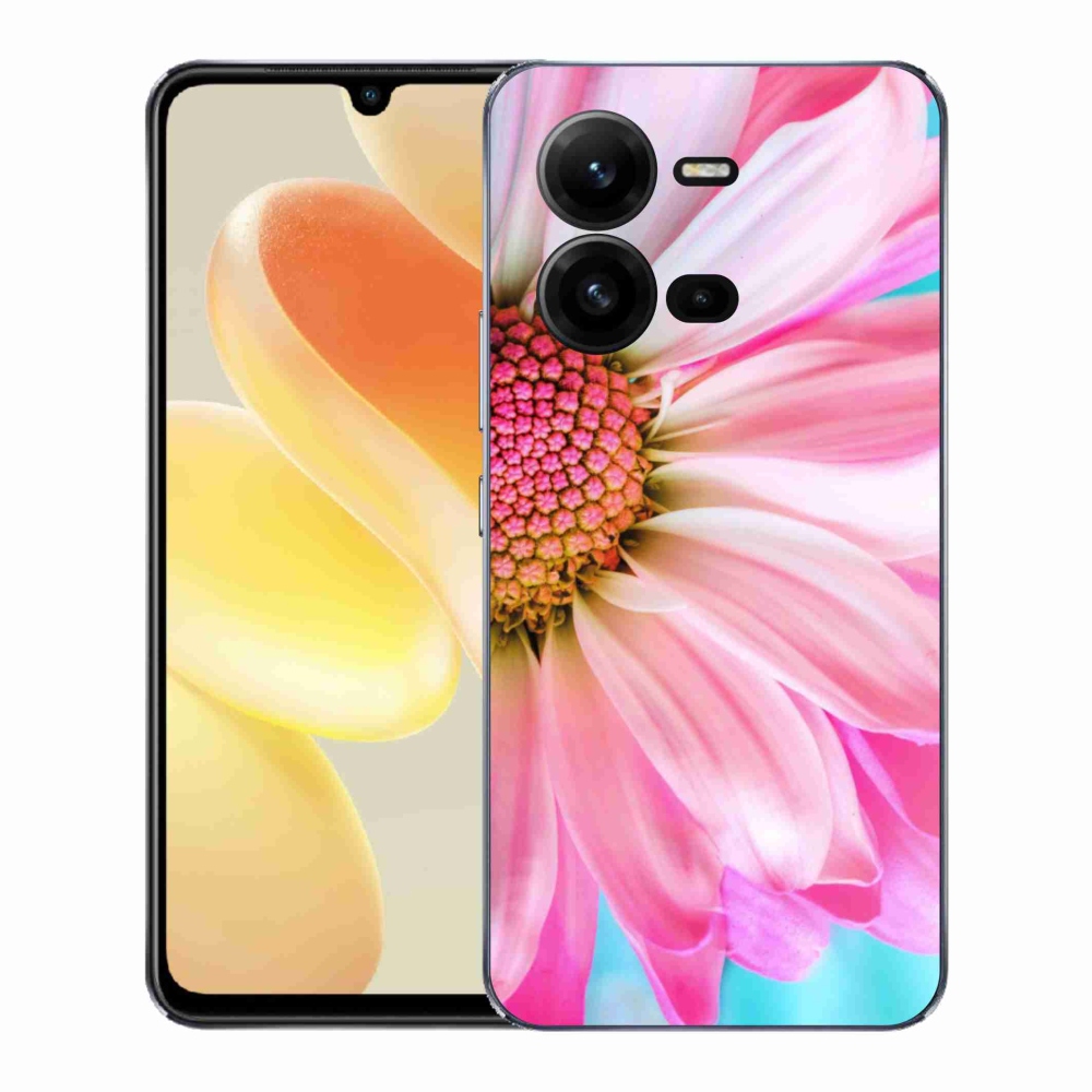 Gelový kryt mmCase na Vivo X80 Lite - růžová květina
