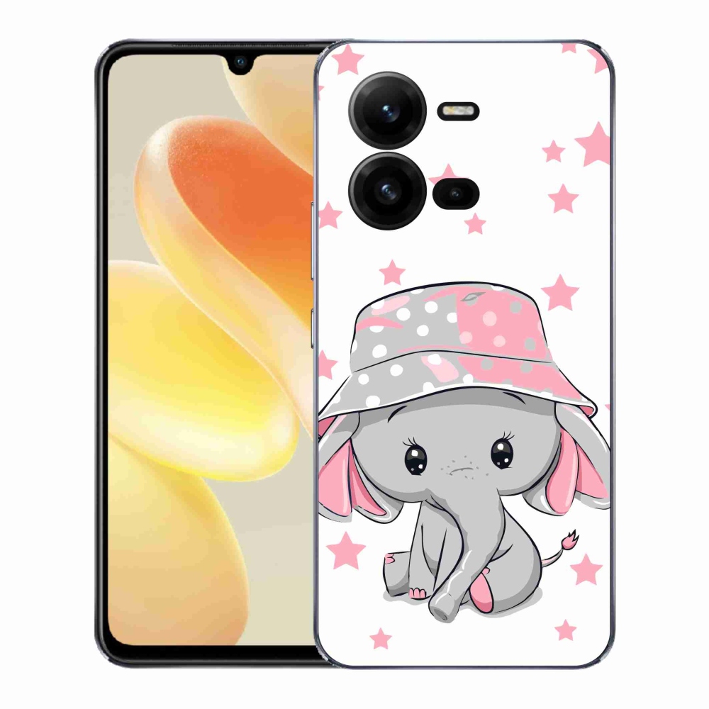 Gelový kryt mmCase na Vivo X80 Lite - růžový slon
