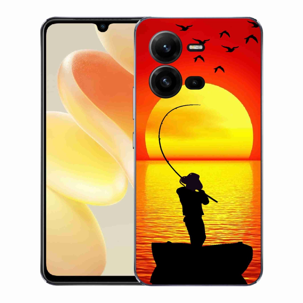 Gelový kryt mmCase na Vivo X80 Lite - rybaření