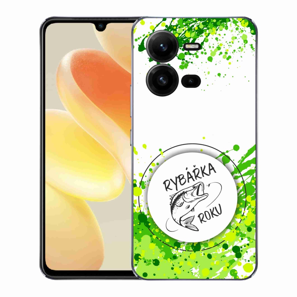 Gelový kryt mmCase na Vivo X80 Lite - rybářka roku bílé pozadí