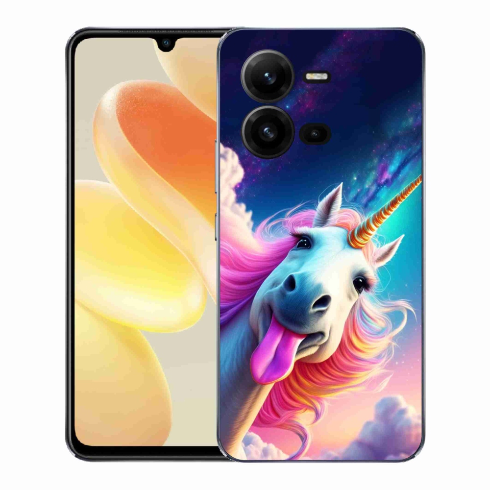 Gelový kryt mmCase na Vivo X80 Lite - šílený jednorožec