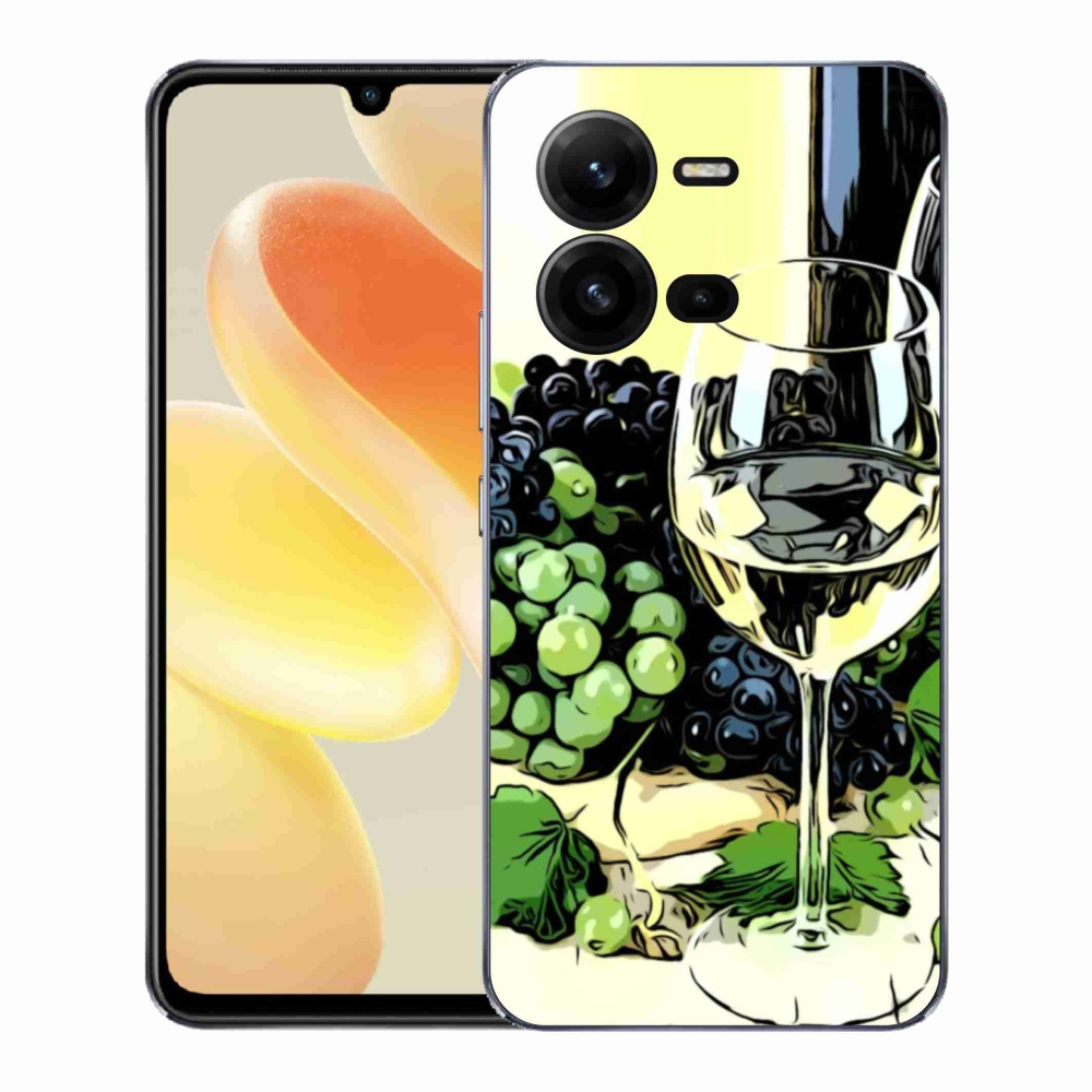 Gelový kryt mmCase na Vivo X80 Lite - sklenka vína