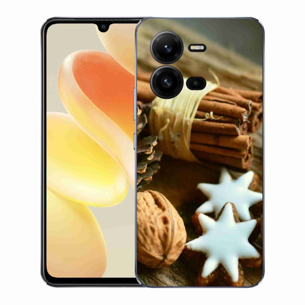 Gelový kryt mmCase na Vivo X80 Lite - skořice a perníčky