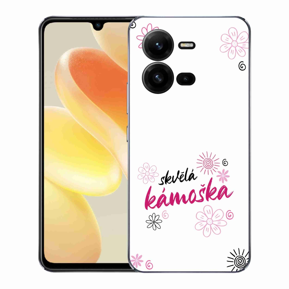 Gelový kryt mmCase na Vivo X80 Lite - skvělá kámoška bílé pozadí