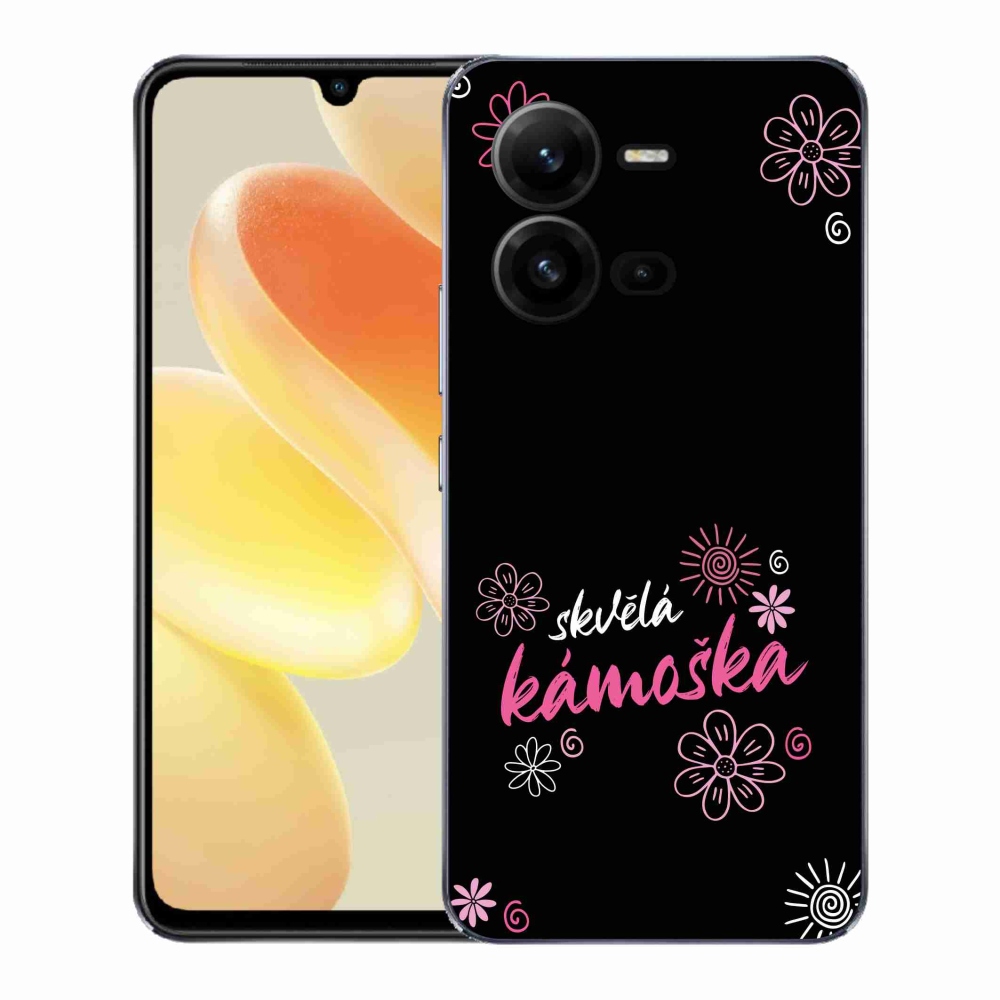 Gelový kryt mmCase na Vivo X80 Lite - skvělá kámoška černé pozadí