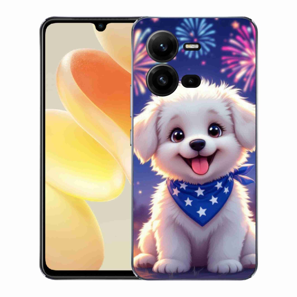 Gelový kryt mmCase na Vivo X80 Lite - slavnostní štěně