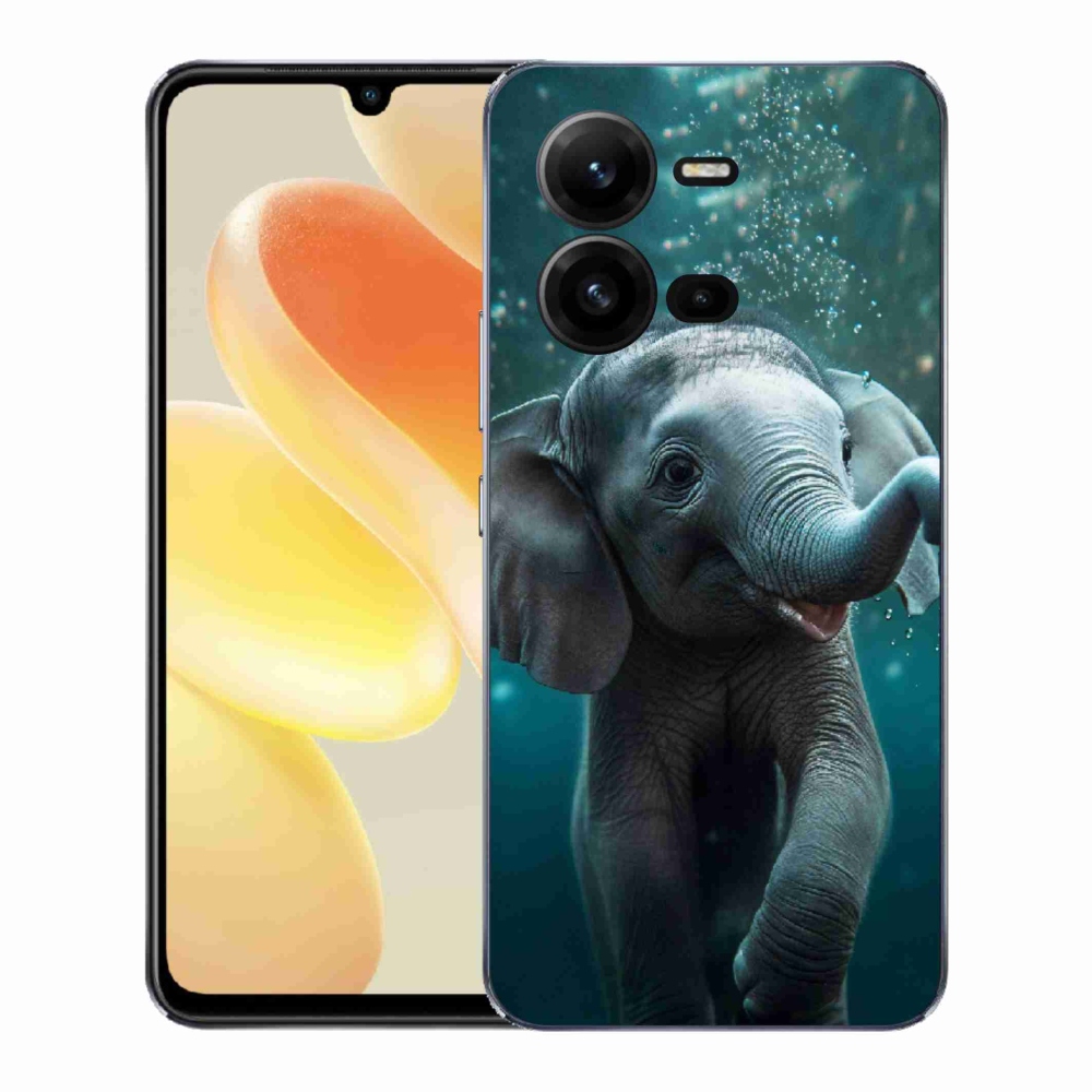 Gelový kryt mmCase na Vivo X80 Lite - slůně pod vodou