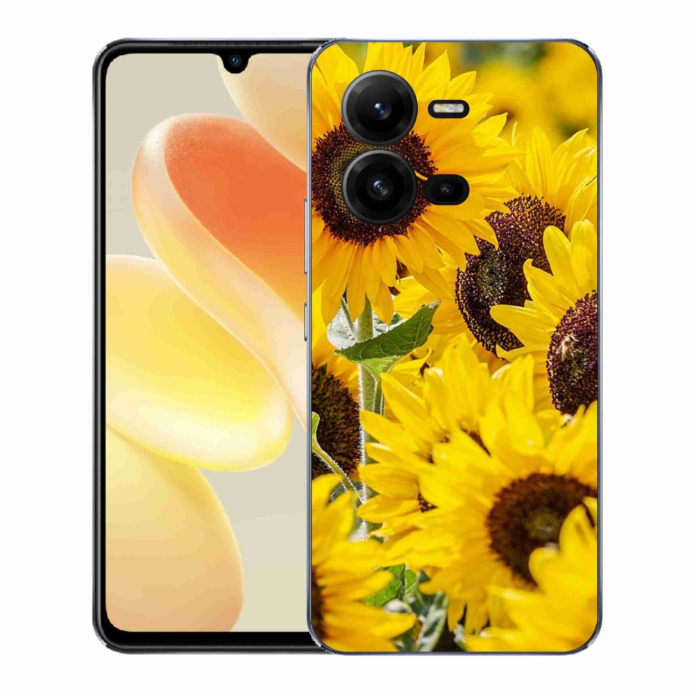 Gelový kryt mmCase na Vivo X80 Lite - slunečnice