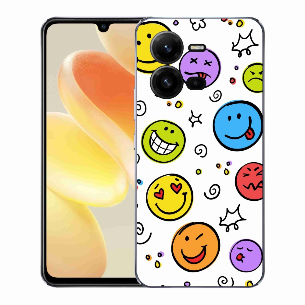 Gelový kryt mmCase na Vivo X80 Lite - smajlíci