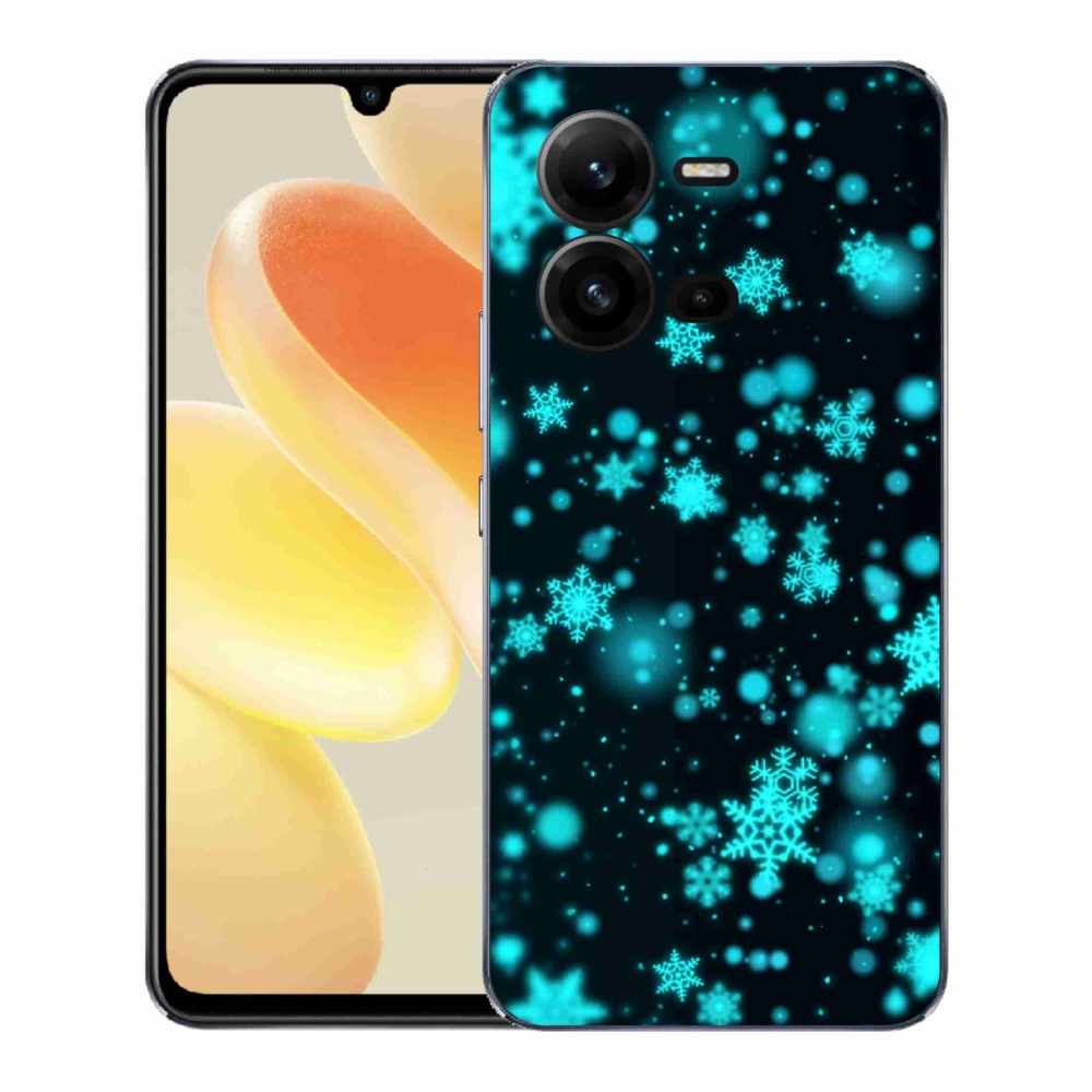 Gelový kryt mmCase na Vivo X80 Lite - sněhové vločky 1