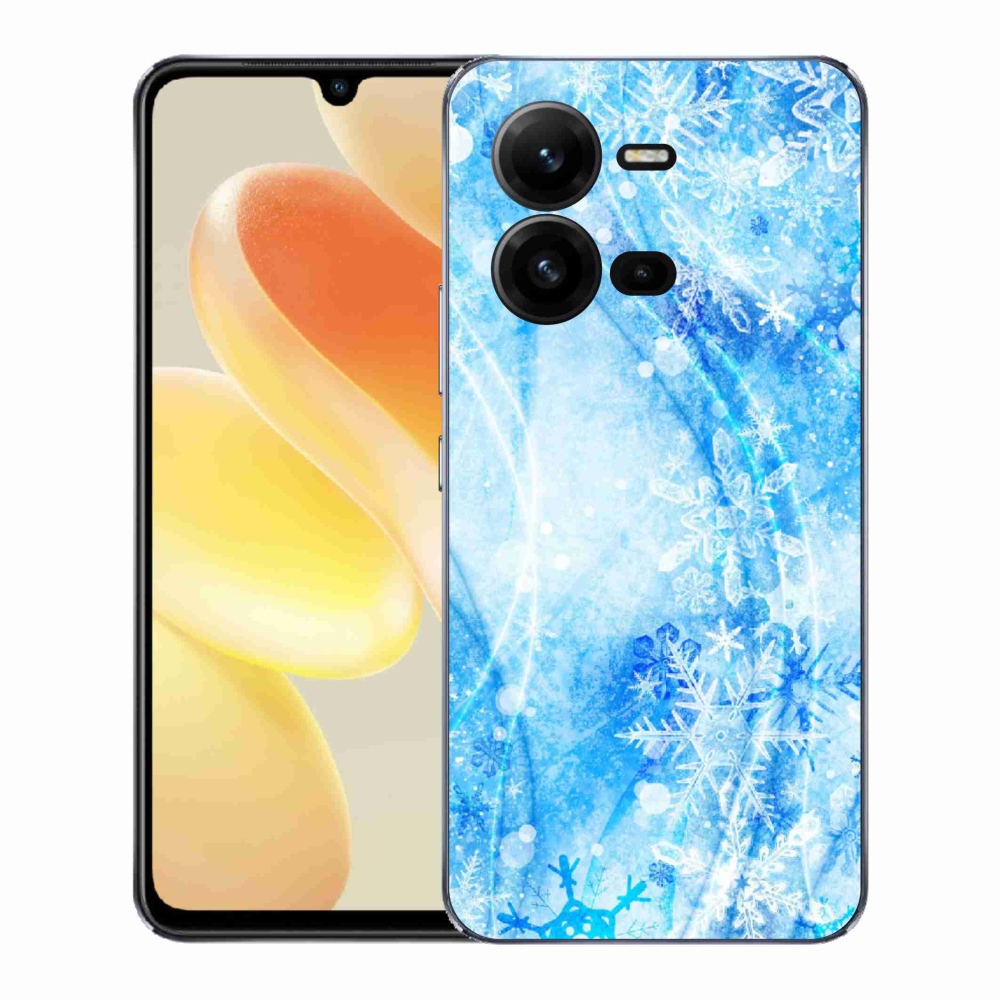 Gelový kryt mmCase na Vivo X80 Lite - sněhové vločky